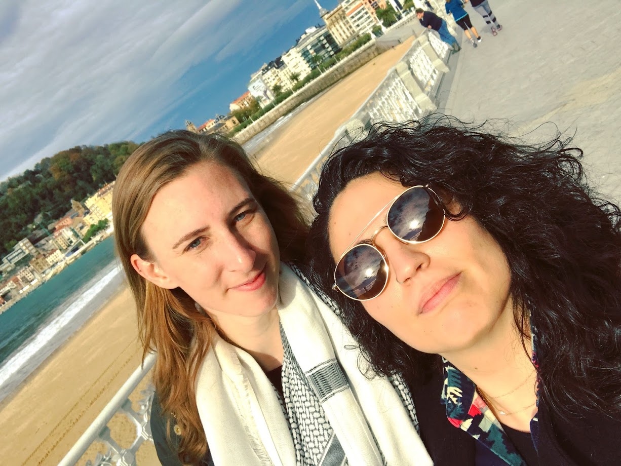 julie and michelle at in san sebastian