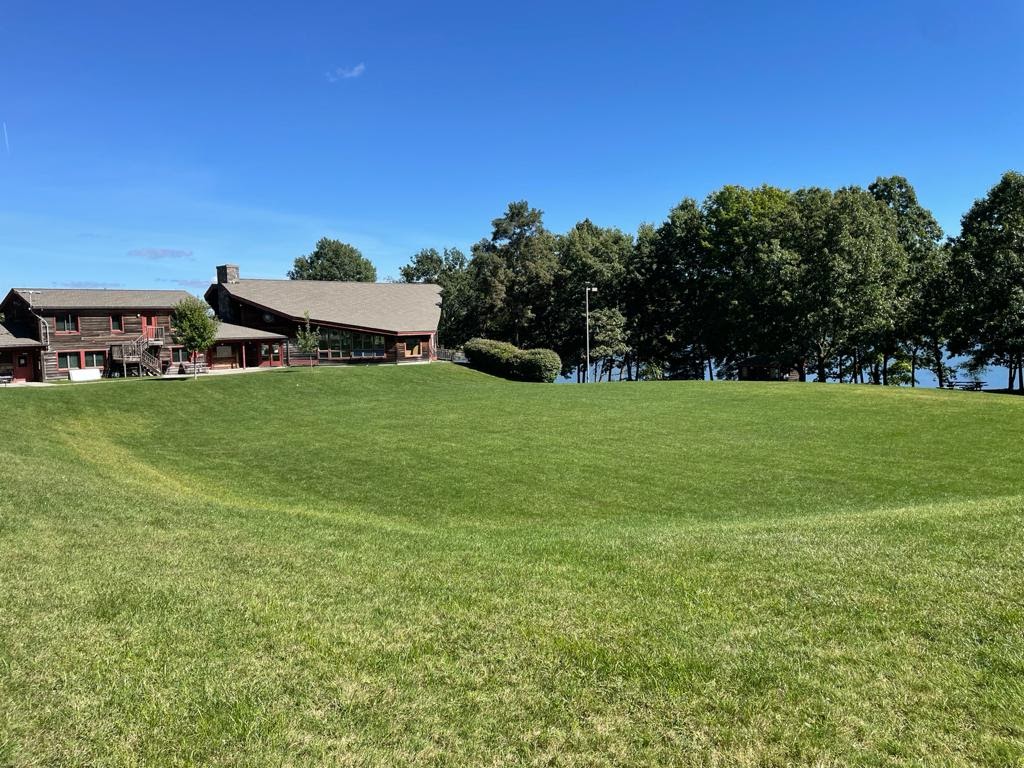 camp mariah dining hall and lawn